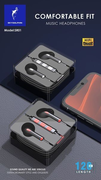 Наушники с микрофоном SkyDolphin SR01 Silver (HF-000476) 623477ua фото