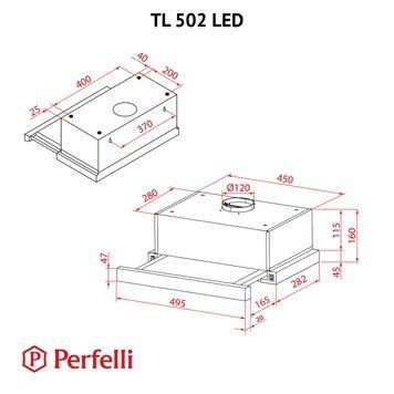 Витяжка телескопічна Perfelli TL 502 BL LED 627982ua фото