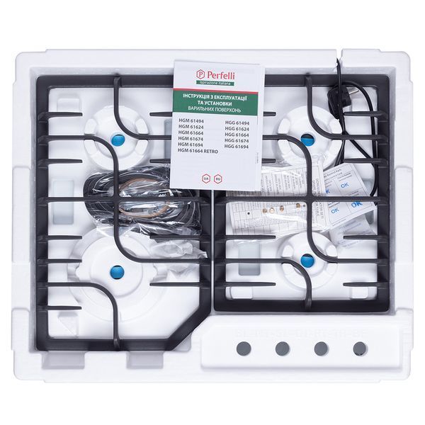 Газова варильна поверхня Perfelli HGM 61664 WH 628039ua фото