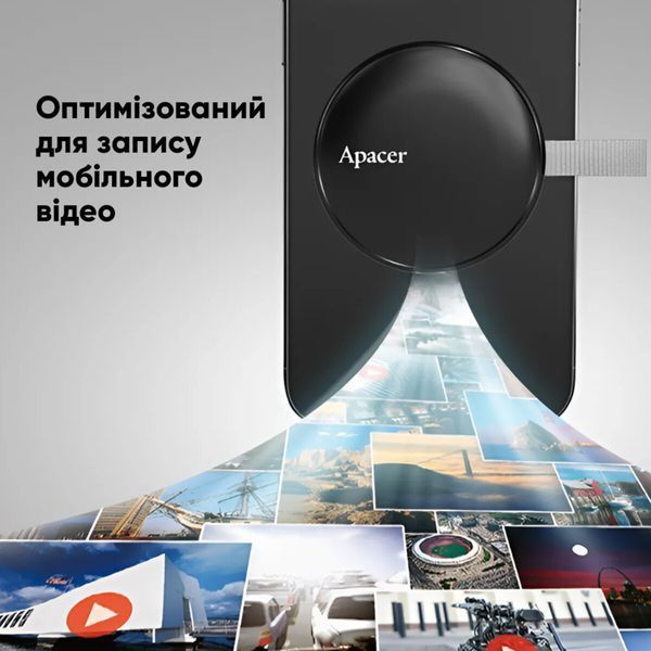 SSD накопитель Apacer Magnetic Portable AS725 1TB Black (AP1TBAS725B-1) 532640ua фото