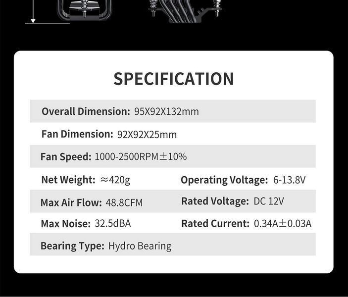 Повітряне охолодження GameMax Gamma 90 Digital BK 630766ua фото