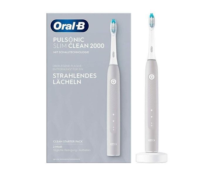 Электрическая зубная щетка Oral-B Pulsonic Slim Clean 2000 Grey 477100 фото
