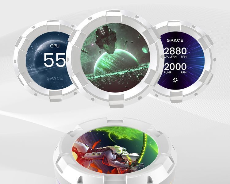 Водяне охолодження ID-Cooling Space LCD SL240 XE White 577718ua фото