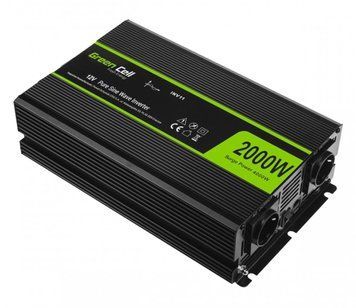 Перетворювач DC-AC Green Cell INV11 12V/230V 2000W/4000W Pure sinus 477321 фото