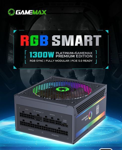 Блок питания GameMax RGB-1300 (ATX3.0 PCIE5.0) 627805ua фото