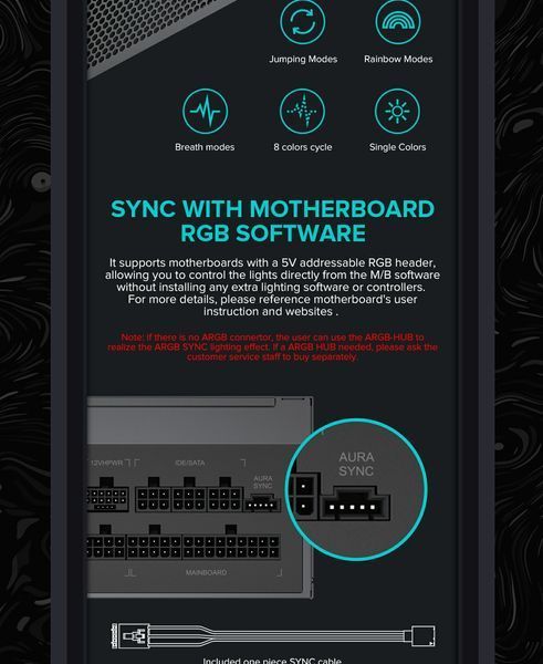 Блок питания GameMax RGB-1300 (ATX3.0 PCIE5.0) 627805ua фото