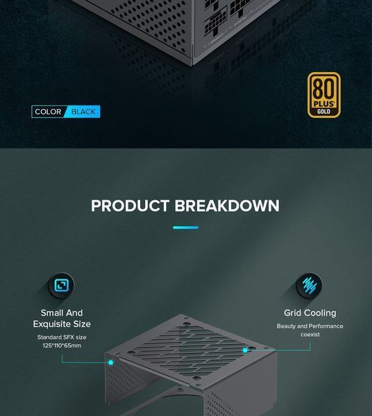 Блок питания GameMax GS-850G Black 627755ua фото