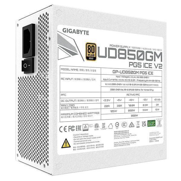 Блок питания Gigabyte UD850GM PG5 V2 ICE (GP-UD850GM PG5 ICE) 622622ua фото