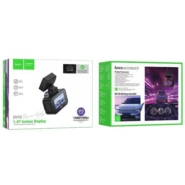 Автомобільний відеореєстратор Hoco DV10 Mini Screen Dashcam Black 626943ua фото