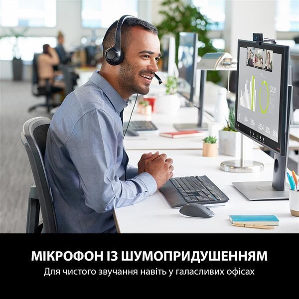 Навушники з мікрофоном Logitech H390 USB Black (981-000406) 460784 фото