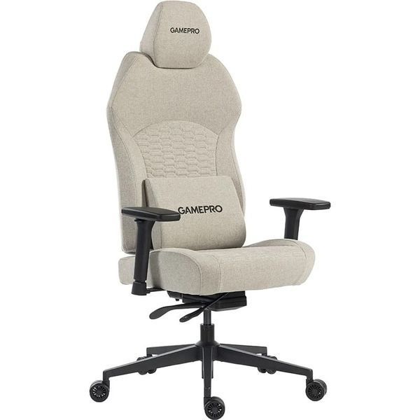 Комп'ютерне крісло для геймера GamePro GC760LG Fabric Light Gray 622972ua фото