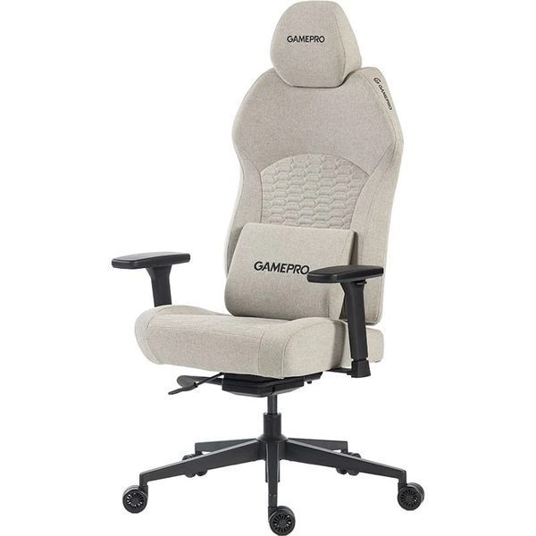 Комп'ютерне крісло для геймера GamePro GC760LG Fabric Light Gray 622972ua фото