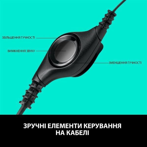 Навушники з мікрофоном Logitech H390 USB Black (981-000406) 460784 фото