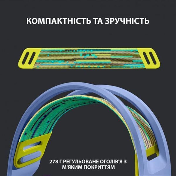 Компьютерная гарнитура Logitech Lightspeed Wireless RGB Gaming Headset G733 Lilac (981-000890) 315351 фото