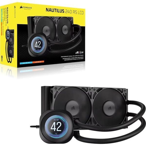 Водяное охлаждение Corsair Nautilus 240 RS LCD Black (CW-9061031-WW) 619125ua фото