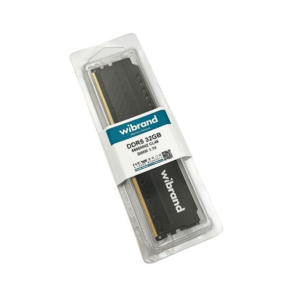 Память для настольных компьютеров Wibrand 32 GB DDR5 5600 MHz Black (WI5600DDR5D/32GB) 627248ua фото