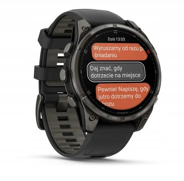 Смарт-годинник Garmin Fenix 8 Pro 47 mm Amoled Carbon Gray DLC Titanium with Black/Pebble Gray (010-03198-00/01) 621696 фото