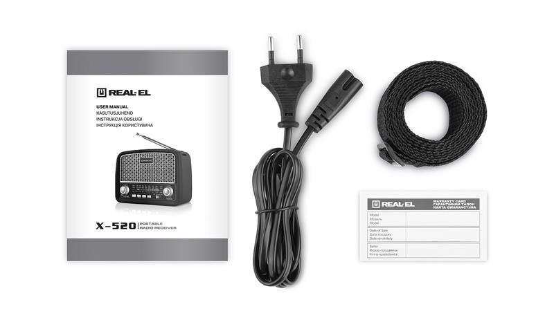 Радіоприймач Real-El X-520 Black (EL121800006) 580246ua фото