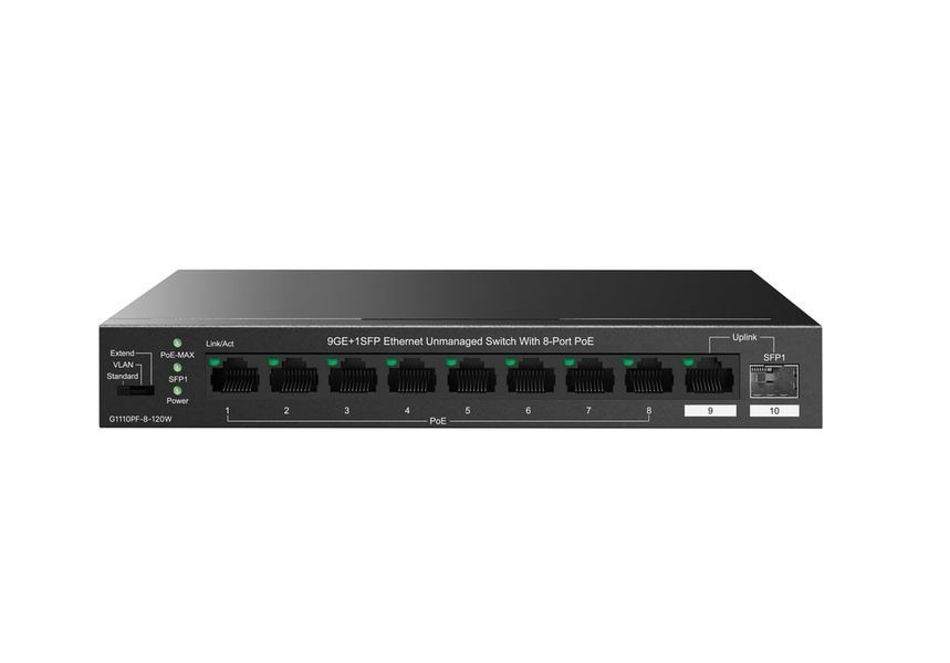 Комутатор некерований Tenda TEG1110PF-8-120W 570899ua фото