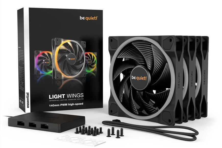Вентилятор be quiet! Light Wings 140mm PWM High-Speed 3 pack (BL079) 355977 фото
