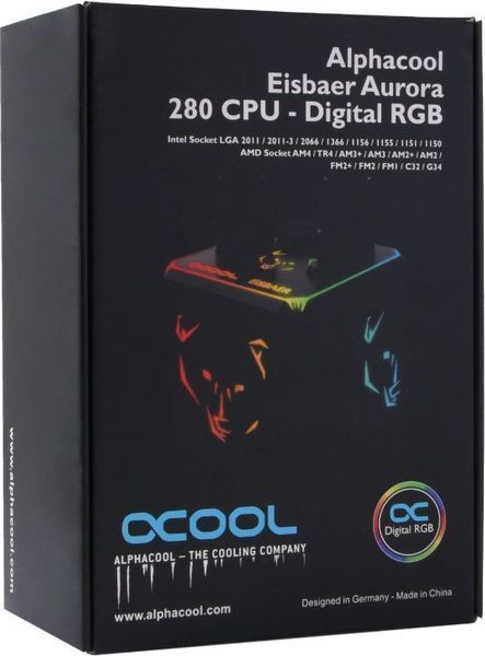Водяне охолодження Alphacool Eisbaer Aurora 280 CPU Digital RGB (11729) 325580 фото