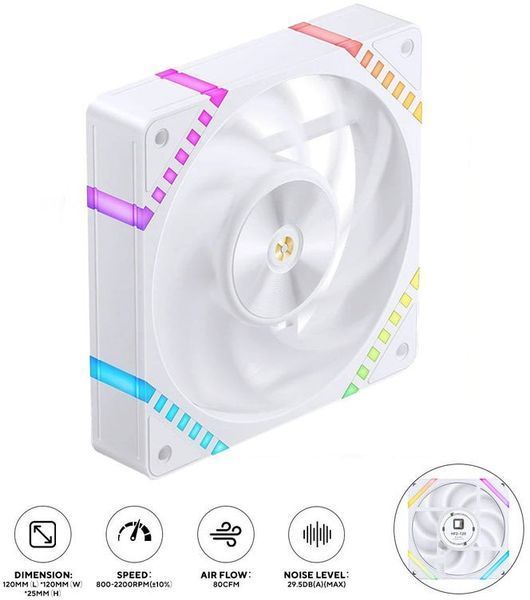 Вентилятор Jonsbo HF2-120 White 618880 фото