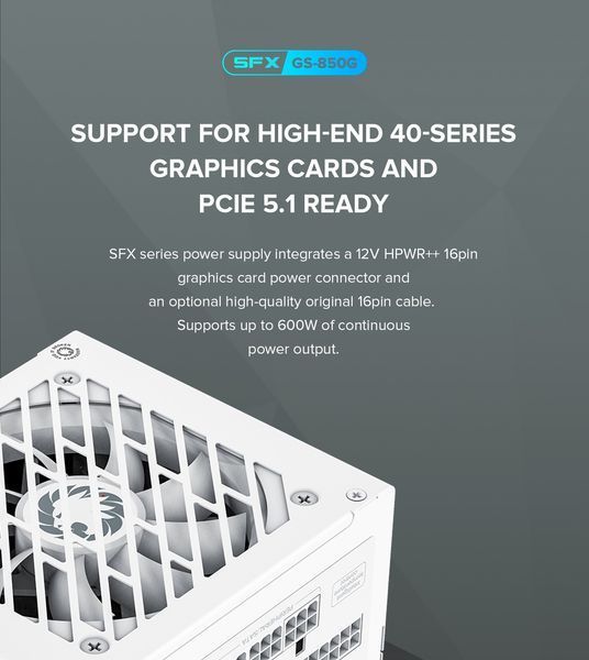 Блок живлення GameMax GS-850G White 627756ua фото