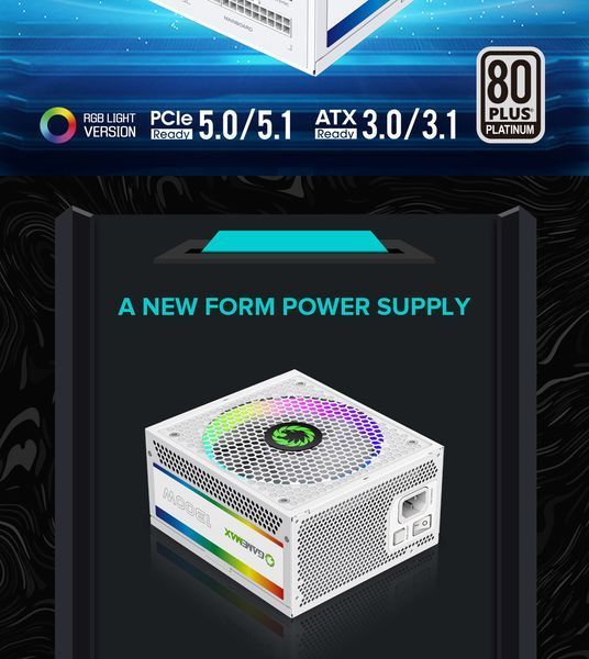 Блок живлення GameMax RGB-1300 WH (ATX3.0 PCIE5.0) 627806ua фото