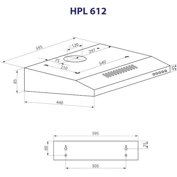 Вытяжка плоская Minola HPL 612 I 627917ua фото