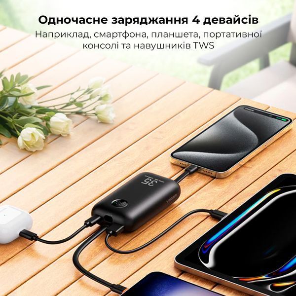 Внешний аккумулятор (павербанк) Veger W1188 10000mAh 35W Black (VG-W1188) 627199ua фото