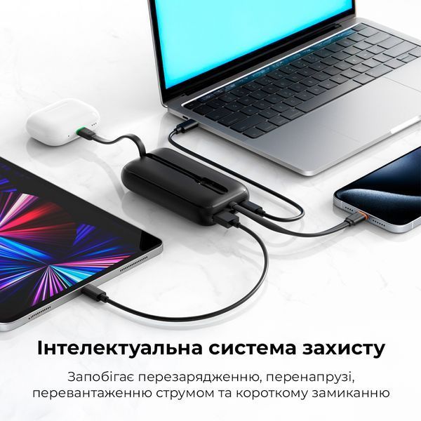 Внешний аккумулятор (павербанк) Veger W1188 10000mAh 35W Black (VG-W1188) 627199ua фото