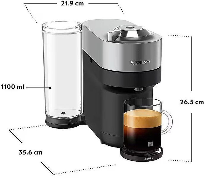 Капсульная кофеварка эспрессо Krups Nespresso Vertuo Pop+ XN930T10 619883 фото