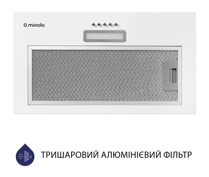 Вытяжка встроенная Minola HBI 5214 WH 700 LED 627860ua фото