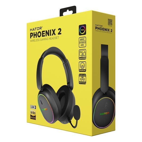 Наушники с микрофоном Hator Phoenix 2 Wireless Black (ESH40) 573008ua фото