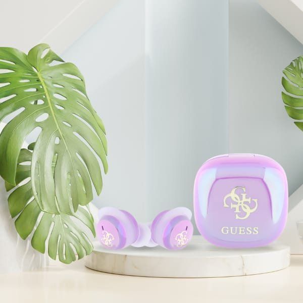 Навушники TWS Guess 4G Printed Logo Purple (GUTWSJ144ESU) 620617 фото