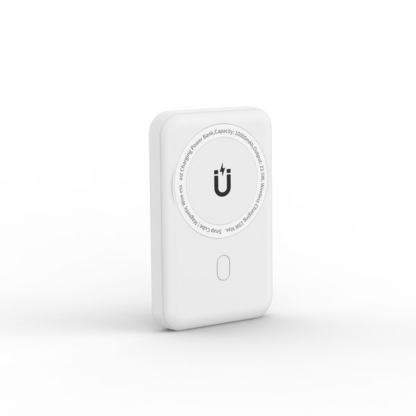 Зовнішній акумулятор (павербанк) Wiwu Snap Cube Magnetic Wireless Charger 10000mAh White 627200ua фото