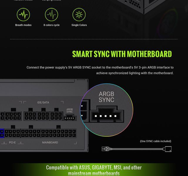 Блок питания GameMax RGB-750G 627807ua фото