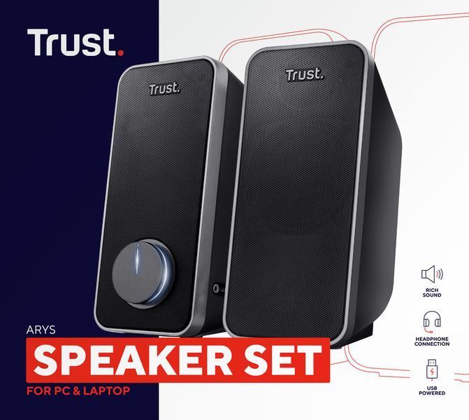 Мультимедійна акустика Trust Arys Speaker Set USB Black (20179) 520756ua фото