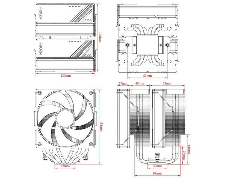 Повітряне охолодження ID-Cooling Frozn A620 ARGB 579898ua фото