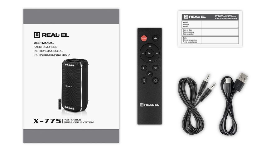 Портативная колонка Real-El X-775 Black (EL121600032) 623631ua фото