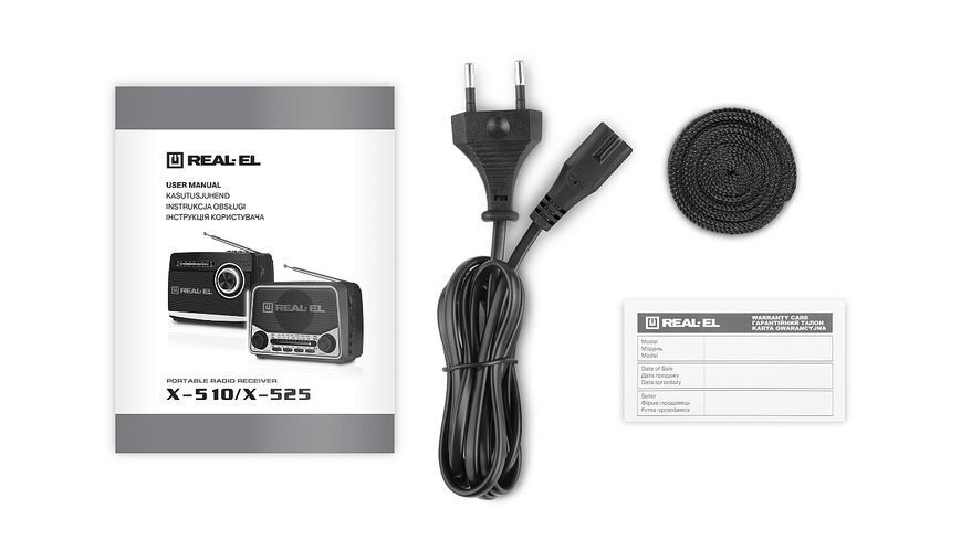 Радіоприймач Real-El X-525 Grey 580247ua фото