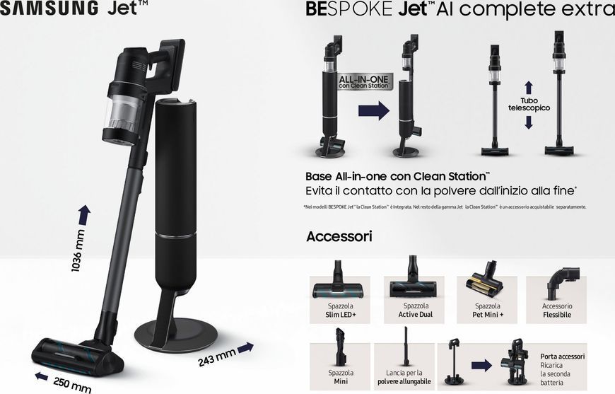 Вертикальний + ручний пилосос (2в1) Samsung Bespoke Jet AI VS28C9784QK/WA 545340 фото