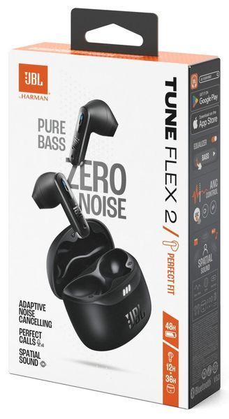 Навушники TWS JBL Tune Flex 2 Black (JBLTFLEX2BLK) 579223ua фото