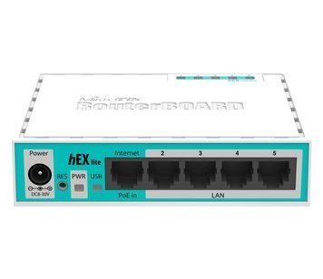 Маршрутизатор (роутер) Mikrotik hEX lite (RB750r2) 351505ua фото