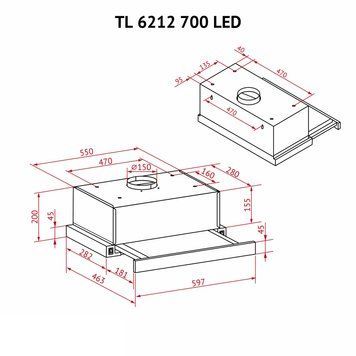 Витяжка телескопічна Perfelli TL 6212 WH 700 LED 627991ua фото