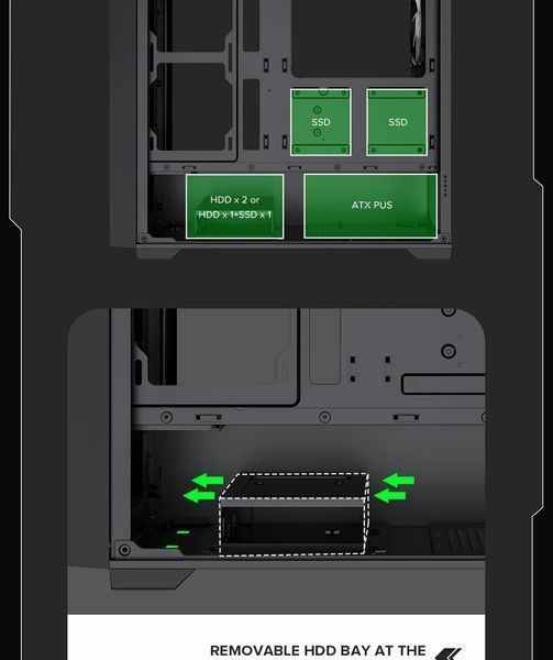 Корпус GameMax Defender TG Black 628296ua фото