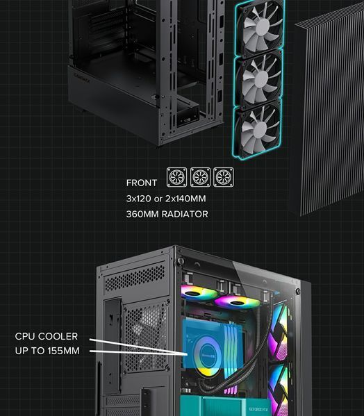 Корпус GameMax Edge Black 630505ua фото