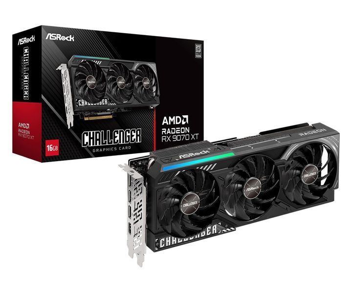Відеокарта Asrock Challenger RX9070XT 16G (RX9070XT CL 16G) 619043 фото
