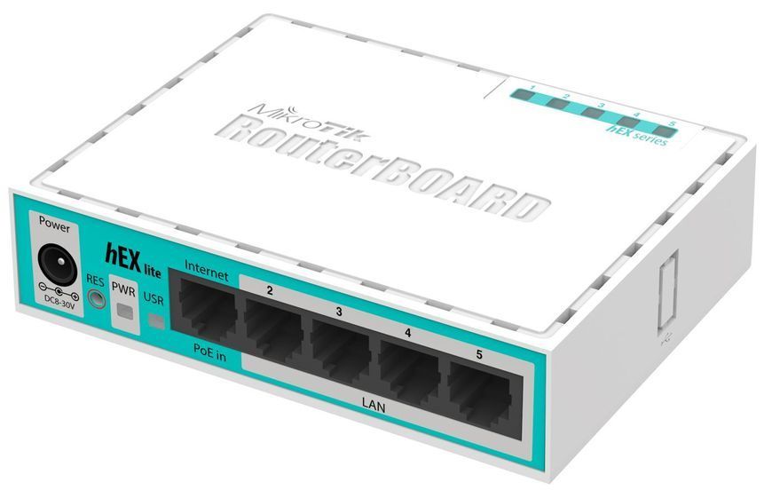Маршрутизатор (роутер) Mikrotik hEX lite (RB750r2) 351505ua фото
