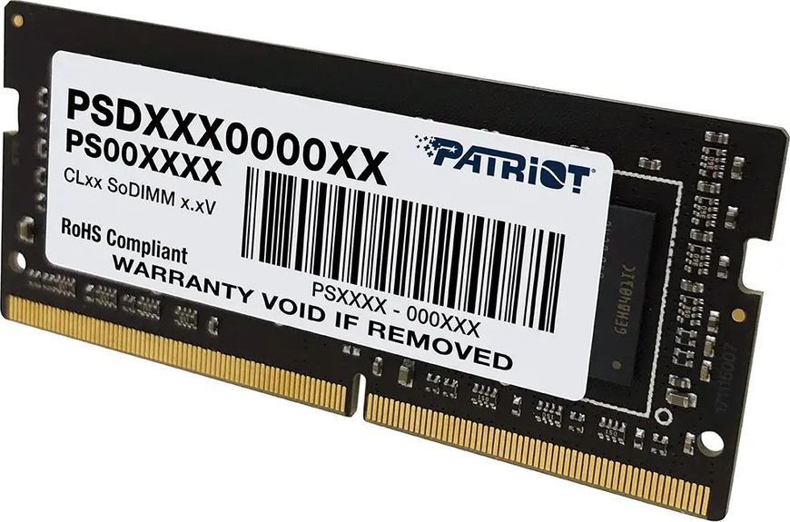Пам'ять для ноутбуків Patriot Signature SODIMM DDR4 8 GB 2133 MHz (PSD48G213381S)(1132868) 471136 фото